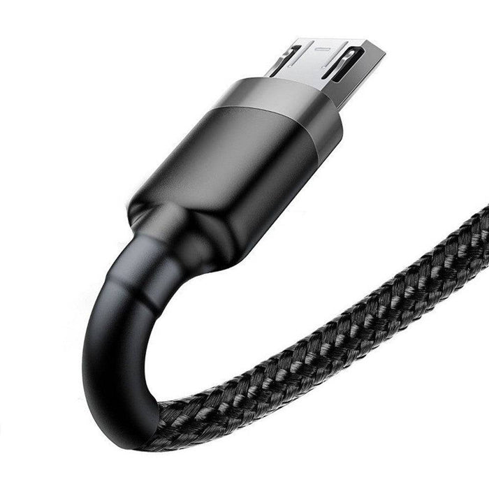 iQuick Braided Double Side Insertion Micro USB to USB-A Fast Charging Cable 1M