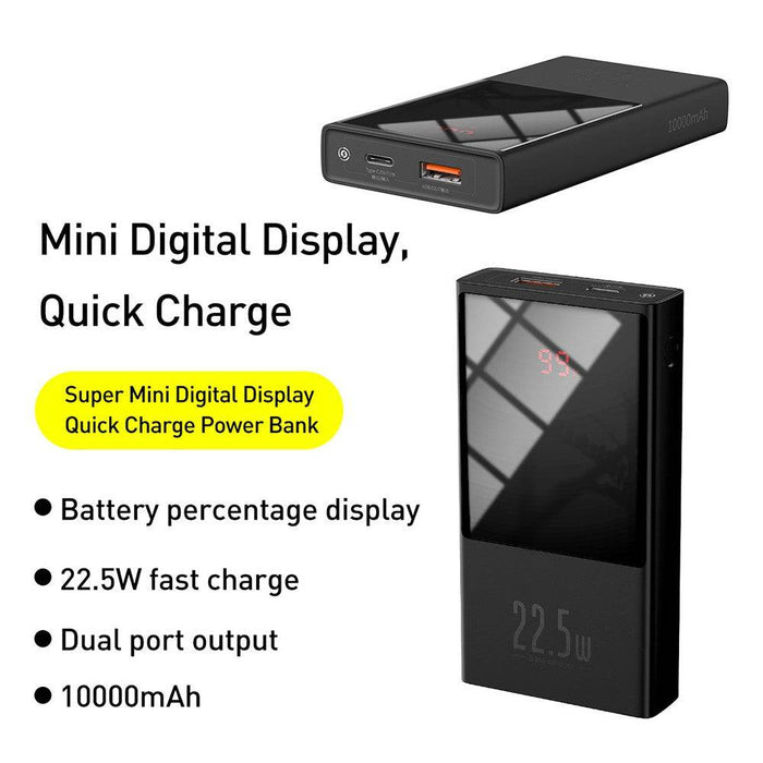 Baseus Super Mini Digital Display Power Bank 10000mAh 22.5W - JPC MOBILE ACCESSORIES