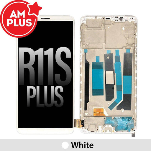 AMPLUS LCD Screen Digitizer with Frame for OPPO R11s Plus-White - JPC MOBILE ACCESSORIES