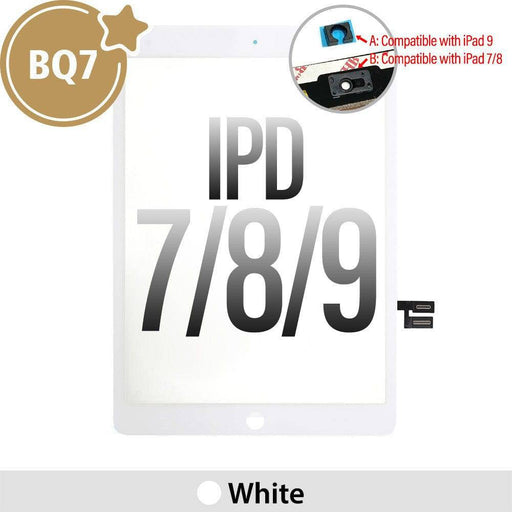 BQ7 Touch Screen Digitizer with IC Connector for iPad 10.2 (2019) / (2020) / (2021) Replacement - White - JPC MOBILE ACCESSORIES