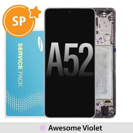 Samsung Galaxy A52 A525 / A526 OLED Screen Replacement Digitizer GH82-25229C/25230C (Service Pack)-Awesome Violet - JPC MOBILE ACCESSORIES