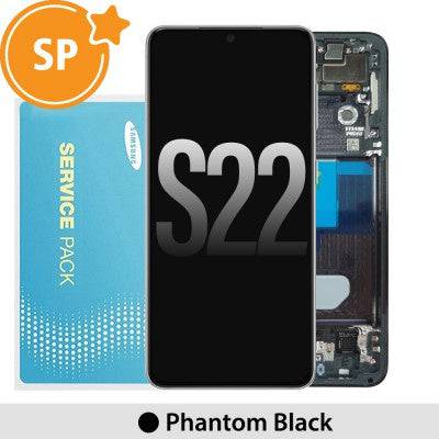 Samsung Galaxy S22 5G S901B OLED Screen Replacement Digitizer GH82-27520A/27521A (Service Pack)-Phantom Black - JPC MOBILE ACCESSORIES