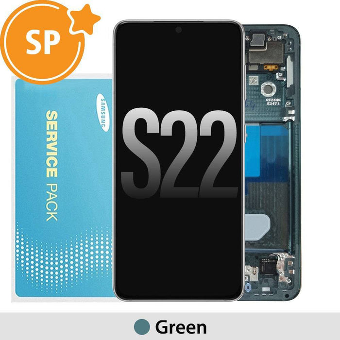 Samsung Galaxy S22 5G S901B OLED Screen Replacement Digitizer GH82-27520C/27521C (Service Pack)-Green - JPC MOBILE ACCESSORIES