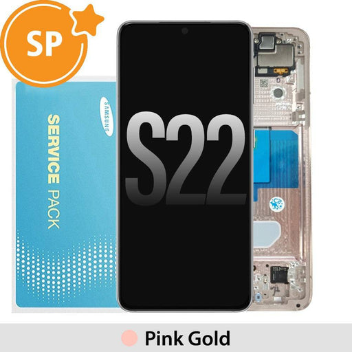 Samsung Galaxy S22 5G S901B OLED Screen Replacement Digitizer GH82-27520D/27521D (Service Pack)-Pink Gold - JPC MOBILE ACCESSORIES