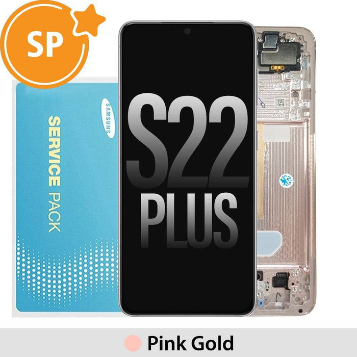 Samsung Galaxy S22 Plus 5G S906B OLED Screen Replacement Digitizer GH82-27500D/27501D (Service Pack)-Pink Gold - JPC MOBILE ACCESSORIES