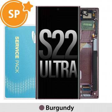 Samsung Galaxy S22 Ultra 5G S908B OLED Screen Digitizer GH82-27488B/27489B (Service Pack)-Burgundy - JPC MOBILE ACCESSORIES