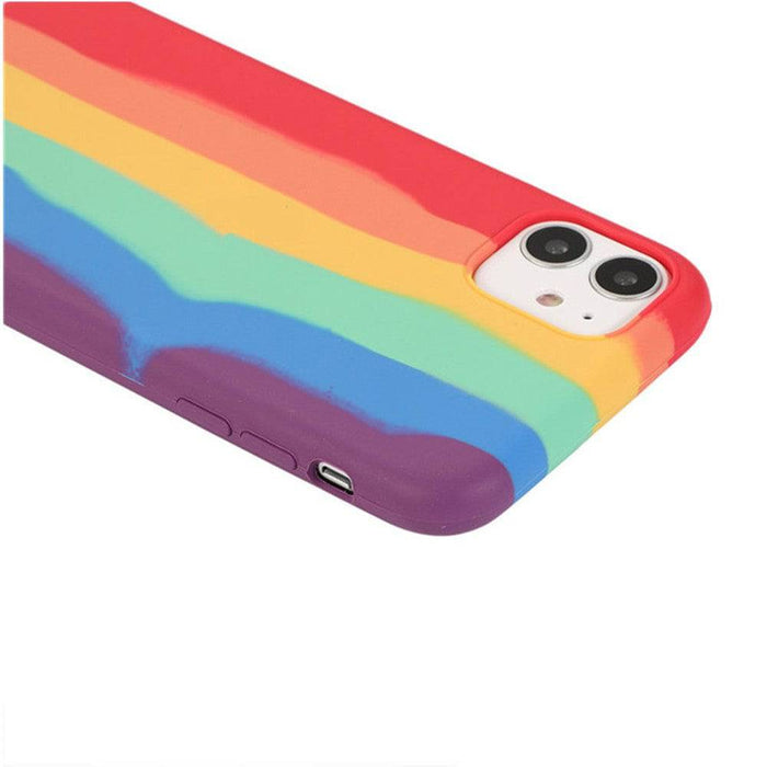 Rainbow Liquid Silicone Case Cover for iPhone XS Max