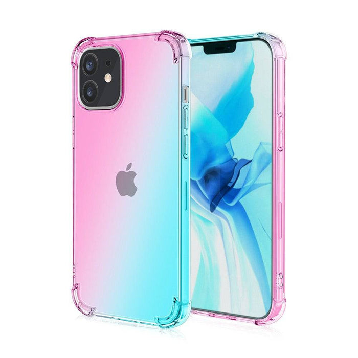 Clear Rainbow Airbag Bumper Shockproof Case Cover for iPhone 12 / 12 Pro (6.1'') - JPC MOBILE ACCESSORIES