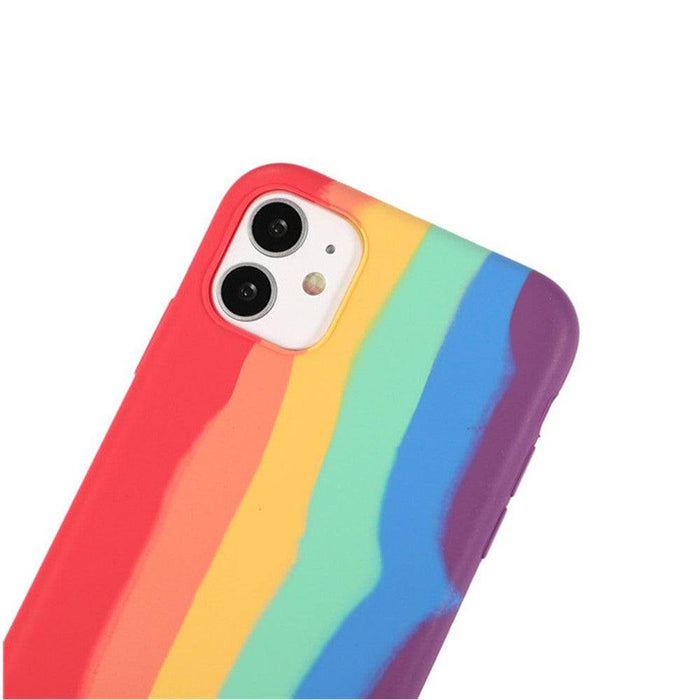 Rainbow Liquid Silicone Case Cover for iPhone X / XS - JPC MOBILE ACCESSORIES