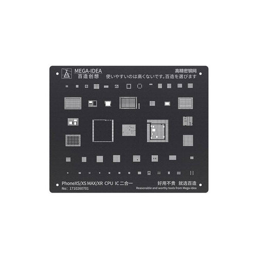 Qianli Mega-IDEA 2D Black Stencils (IC & CPU) Compatible for iPhone XR / XS / XS Max - JPC MOBILE ACCESSORIES