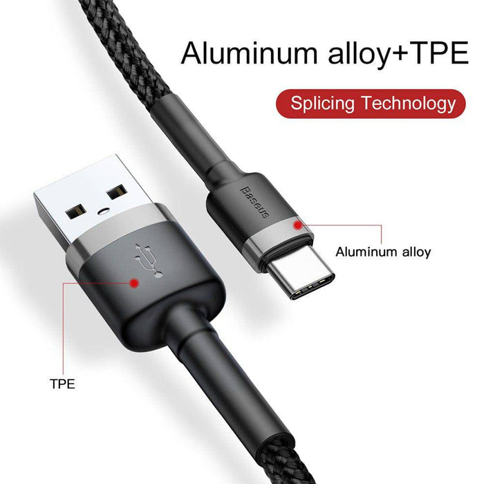 Baseus Cafule Fast Charge Type-C USB Data Charging Cable 1M - JPC MOBILE ACCESSORIES