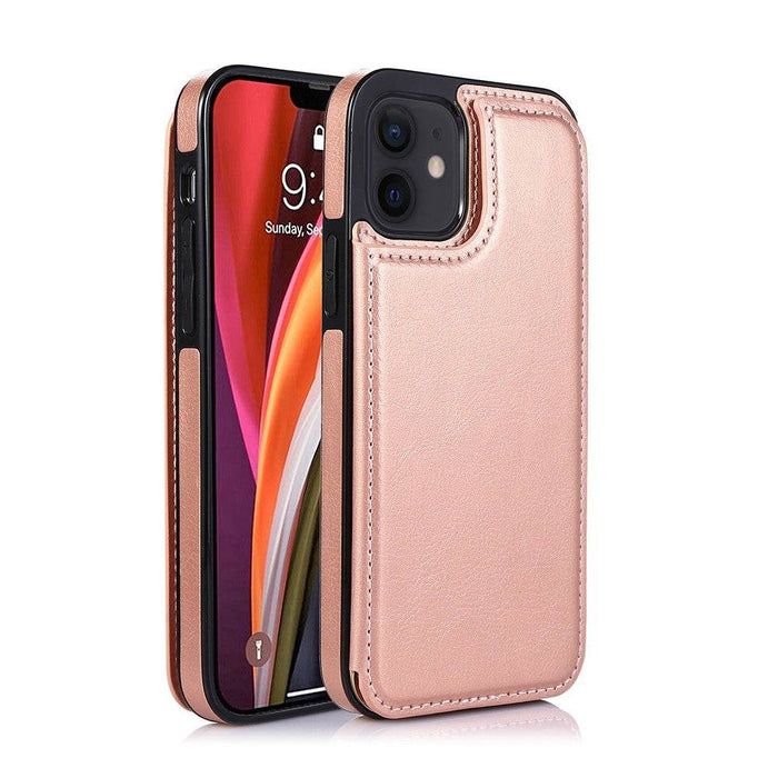 Back Flip Leather Wallet Cover Case for iPhone 12 / 12 Pro (6.1'') - JPC MOBILE ACCESSORIES