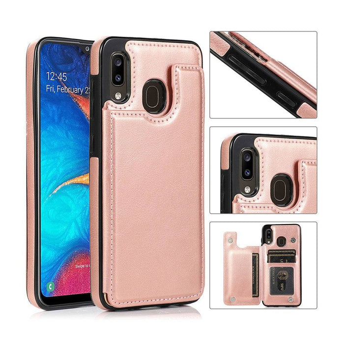 Back Flip Leather Wallet Cover Case for Samsung Galaxy A20 / A30 / M10s - JPC MOBILE ACCESSORIES