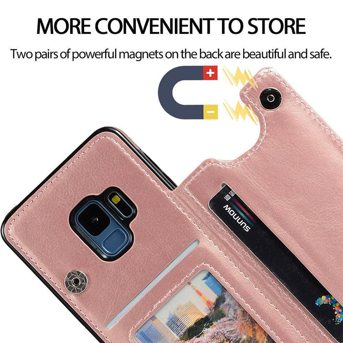 Back Flip Leather Wallet Case Cover for Samsung Galaxy S9 - JPC MOBILE ACCESSORIES
