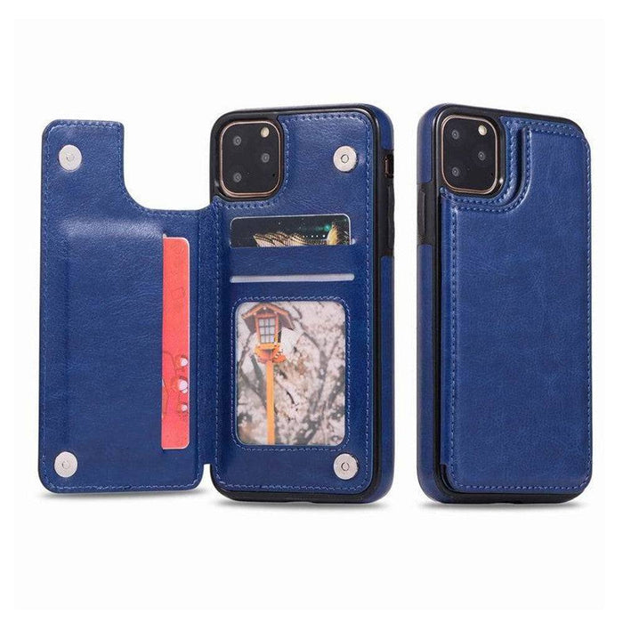 Back Flip Leather Wallet Cover Case for iPhone 11 (6.1'')