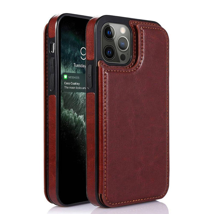 Back Flip Leather Wallet Cover Case for iPhone 13 Pro - JPC MOBILE ACCESSORIES