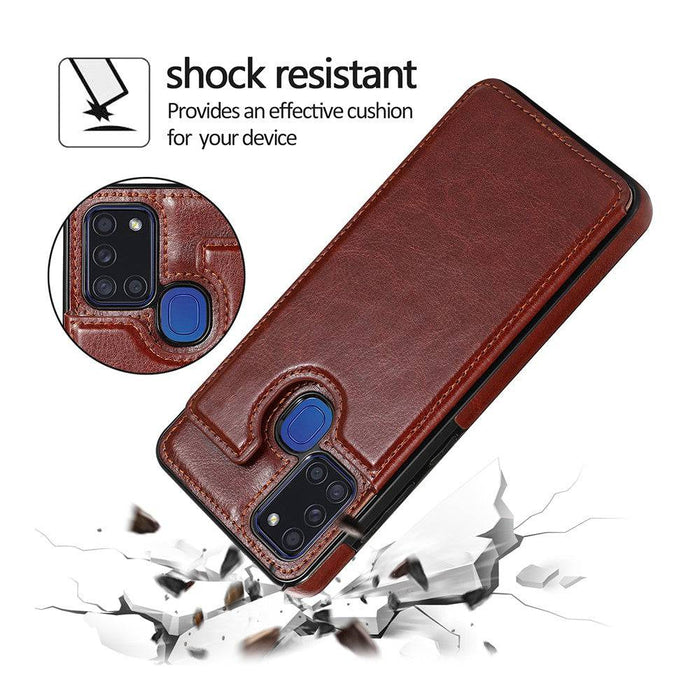 Back Flip Leather Wallet Cover Case for Samsung Galaxy A21s - JPC MOBILE ACCESSORIES
