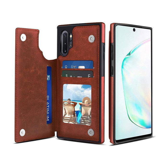 Back Flip Leather Wallet Cover Case for Samsung Galaxy Note 10 Plus