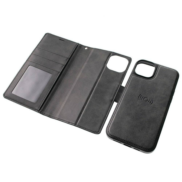 Hanman 2 in 1 Detachable Magnetic Flip Leather Wallet Cover Case for iPhone 14 Plus