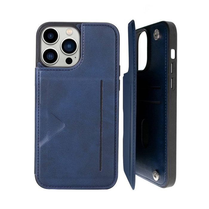 Hanman Back Flip Leather Wallet Shockproof Cover Case for iPhone 14 Pro Max