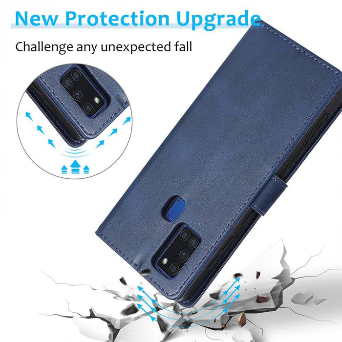 Magnetic Split PU Leather Flip Wallet Cover Case for Samsung Galaxy A21s - JPC MOBILE ACCESSORIES