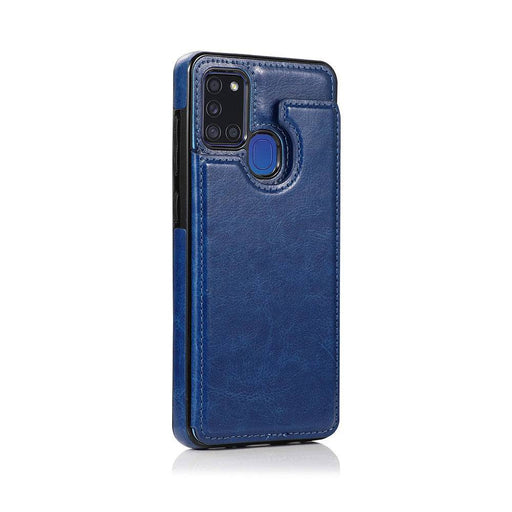 Back Flip Leather Wallet Cover Case for Samsung Galaxy A21s - Card Slots & Magnetic Closure - JPC MOBILE ACCESSORIES