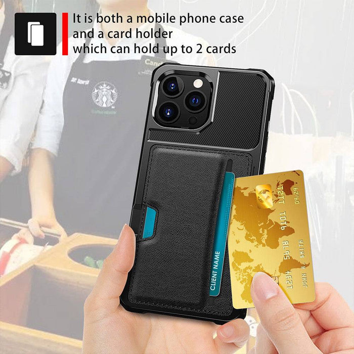 Magnetic Anti-fall Protection Case With Card Slot for iPhone 12 / 12 Pro (6.1'')