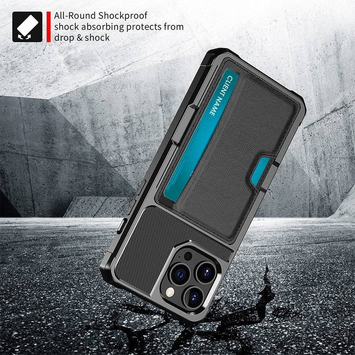 Magnetic Anti-fall Protection Case With Card Slot for iPhone 12 / 12 Pro (6.1'')