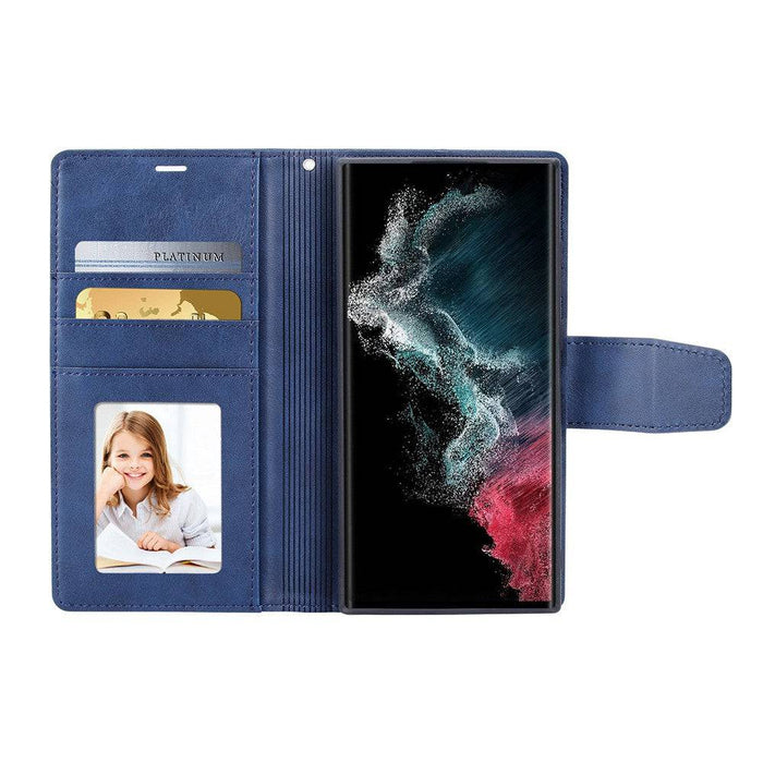 Hanman 2 in 1 Detachable Magnetic Flip Leather Wallet Cover Case for Samsung Galaxy S23 Ultra - JPC MOBILE ACCESSORIES