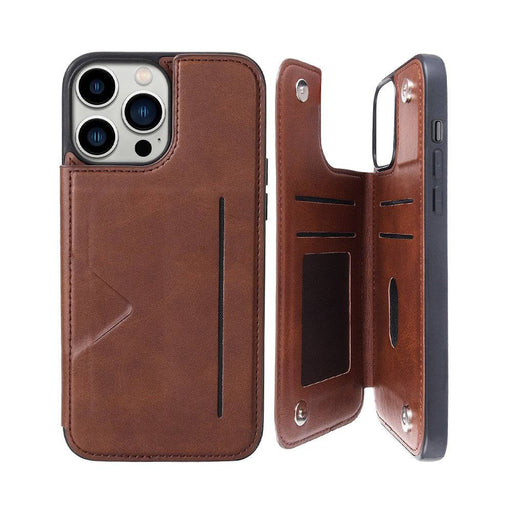 Hanman Back Flip Leather Wallet Shockproof Cover Case for iPhone 14 Plus - JPC MOBILE ACCESSORIES