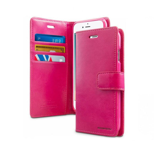 Mercury Blue Moon Diary Wallet Case iPhone 7 8 SE 2020 2022 Card Holder 9 Colours Wallet Case JPC MOBILE ACCESSORIES