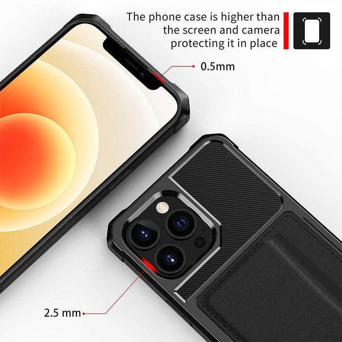 Magnetic Anti-fall Protection Case With Card Slot for iPhone 12 Pro Max (6.7'') - JPC MOBILE ACCESSORIES