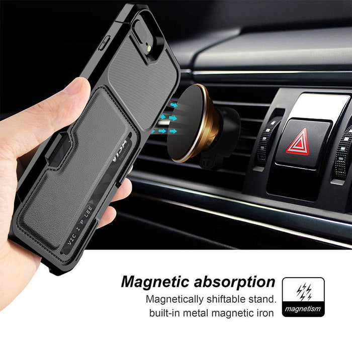 Magnetic Anti-fall Protection Case With Card Slot for iPhone 7 / 8 / SE (2020) / SE (2022) - JPC MOBILE ACCESSORIES