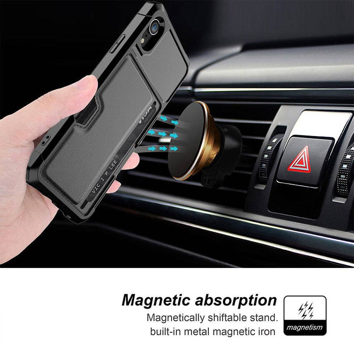 Magnetic Anti-fall Protection Case With Card Slot for iPhone XR - JPC MOBILE ACCESSORIES