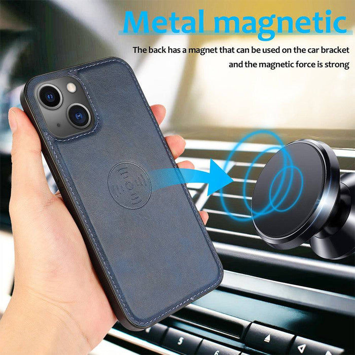 Magnetic Split PU Leather Flip Wallet Cover Case for iPhone 13 - JPC MOBILE ACCESSORIES