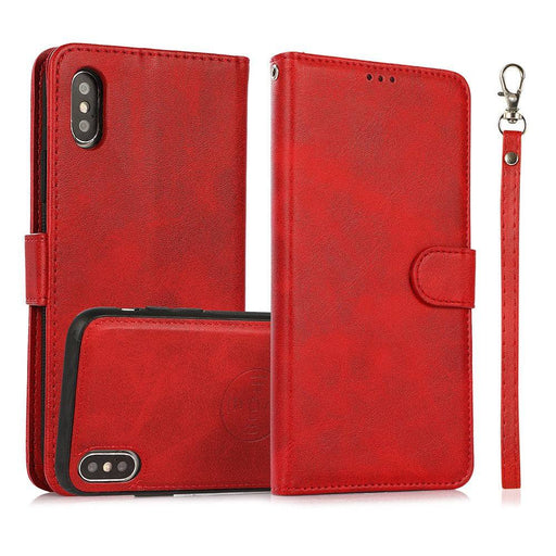 Magnetic Split PU Leather Flip Wallet Cover Case for iPhone X / XS - JPC MOBILE ACCESSORIES