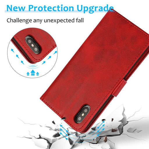 Magnetic Split PU Leather Flip Wallet Cover Case for iPhone X / XS - JPC MOBILE ACCESSORIES