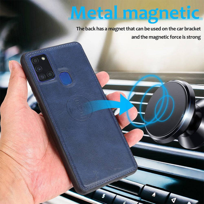 Magnetic Split PU Leather Flip Wallet Cover Case for Samsung Galaxy A21s - JPC MOBILE ACCESSORIES