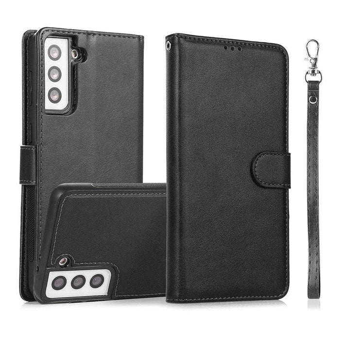 Magnetic Split PU Leather Flip Wallet Cover Case for Samsung Galaxy S21 - JPC MOBILE ACCESSORIES