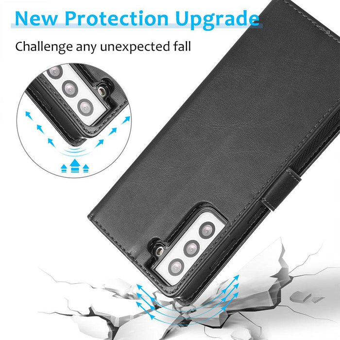 Magnetic Split PU Leather Flip Wallet Cover Case for Samsung Galaxy S21 - JPC MOBILE ACCESSORIES