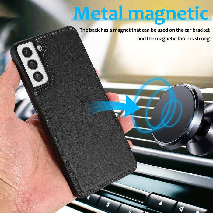 Magnetic Split PU Leather Flip Wallet Cover Case for Samsung Galaxy S21 - JPC MOBILE ACCESSORIES