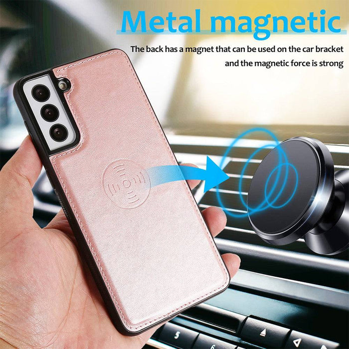 Magnetic Split PU Leather Flip Wallet Cover Case for Samsung Galaxy S21 FE 5G - JPC MOBILE ACCESSORIES