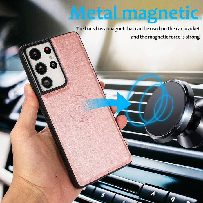 Magnetic Split PU Leather Flip Wallet Cover Case for Samsung Galaxy S21 Ultra - JPC MOBILE ACCESSORIES