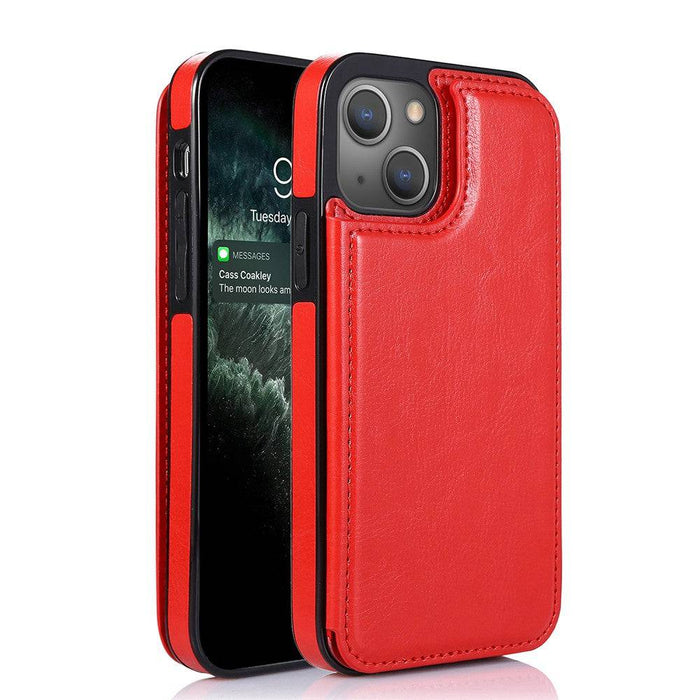 Back Flip Leather Wallet Cover Case for iPhone 13 - JPC MOBILE ACCESSORIES