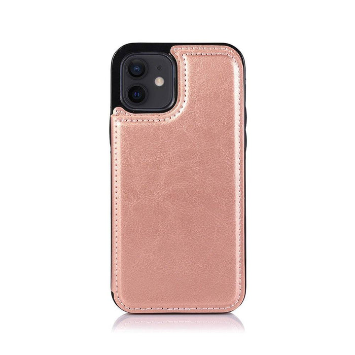 Back Flip Leather Wallet Cover Case for iPhone 12 / 12 Pro (6.1'') - JPC MOBILE ACCESSORIES