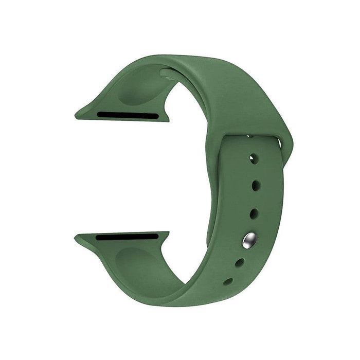 Custom-fit silicone strap for Apple Watch Series SE and all series.