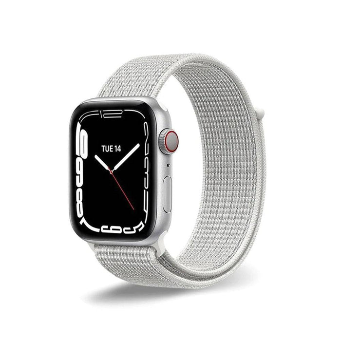 Woven nylon Apple Watch strap for 40mm models – sleek and durable.