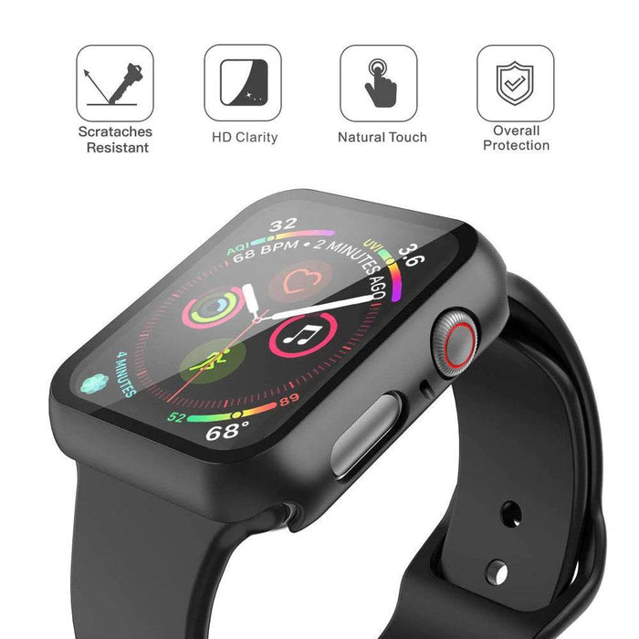Re-Define Hard PC Case with Tempered Glass Screen Protector for Apple Watch Series 4 / 5 / 6 / SE 44mm