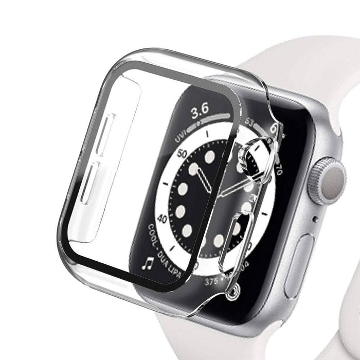 Hard PC Case with Tempered Glass Screen Protector for Apple Watch Series 7 / 8 45mm
