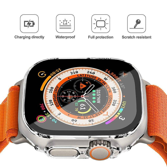 Hard PC Case with Tempered Glass Screen Protector for Apple Watch Ultra 49mm - JPC MOBILE ACCESSORIES